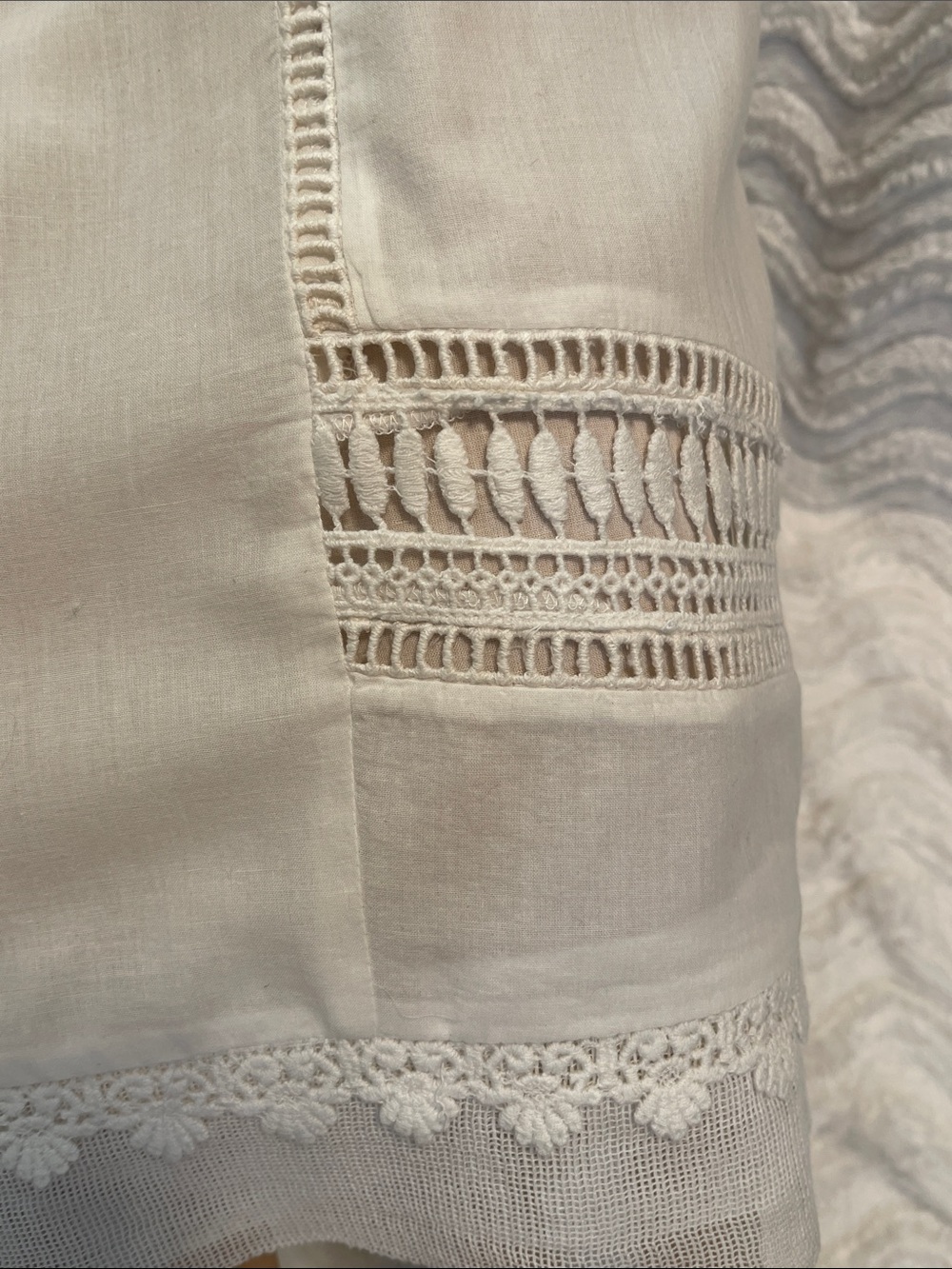 RAGA White Cotton Crochet Boho Tunic/Cover-Up - Picture 12 of 16